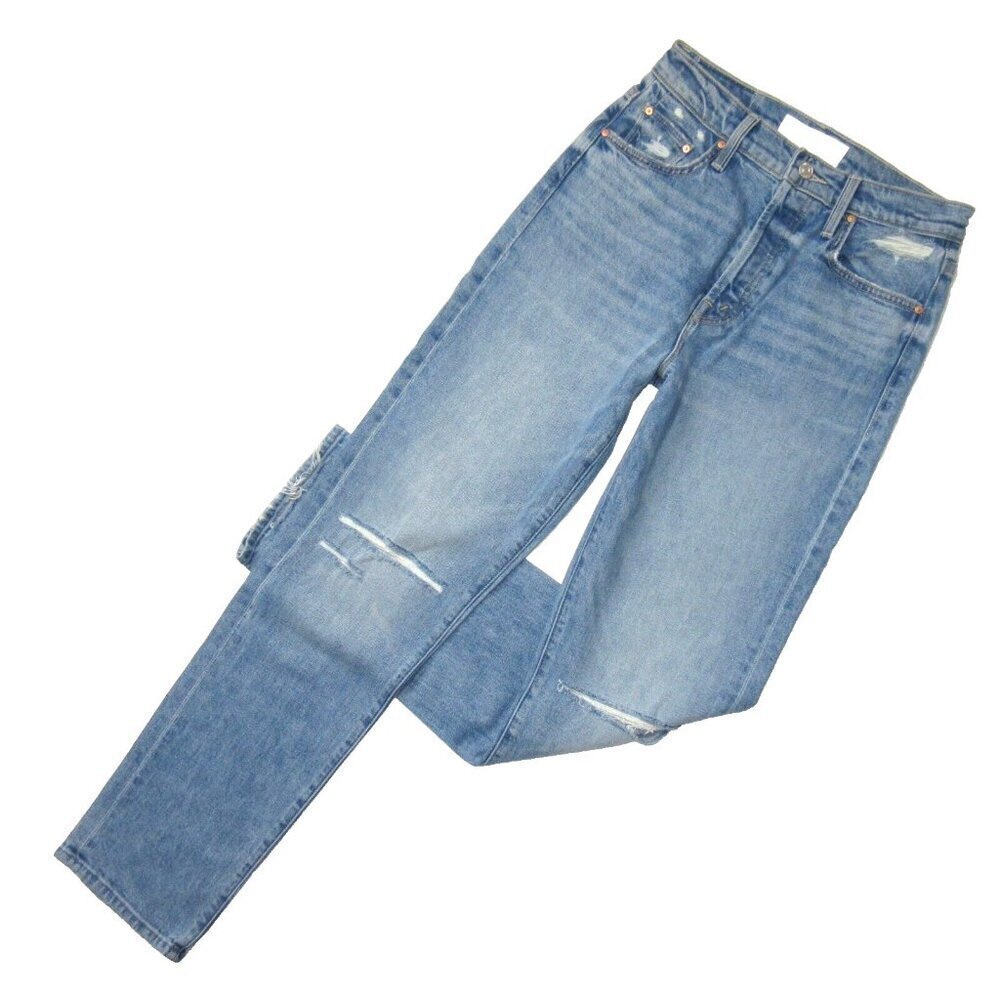 NWT Mother Superior The Huffy Skimp in Belle De Nuit Destroyed Jeans 25